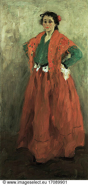 Jawlensky  Alexej von 1864–1941. “The artist’s wife in Spanish costume   c. 1901.
Oil on canvas  190.5 × 96.5cm.