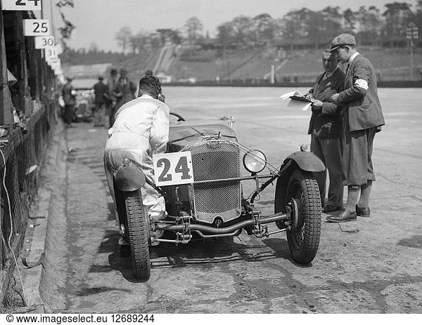 JCC Double Twelve race  Brooklands  8/9 May 1931. Artist: Bill Brunell.