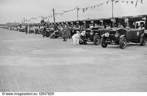 JCC Double Twelve Race  Brooklands  Surrey  1929. Künstler: Bill Brunell.