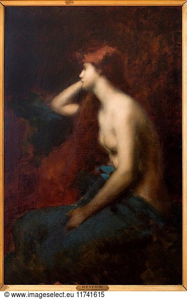 Jean-Jacques Henner. Reverie. 1904. Oil on canvas. Petit Palais Museum - Paris.