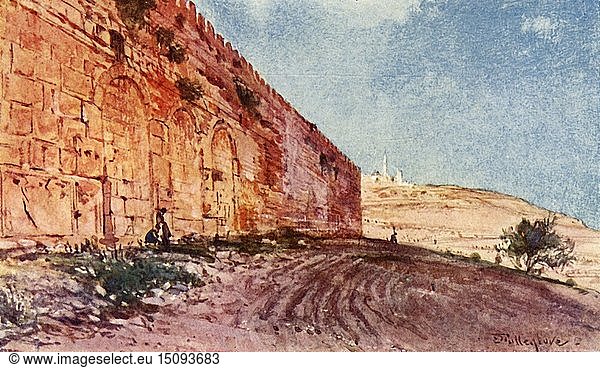 Jerusalem. - Das Dreifachtor des Tempelbereichs   1902. Schöpfer: John Fulleylove.