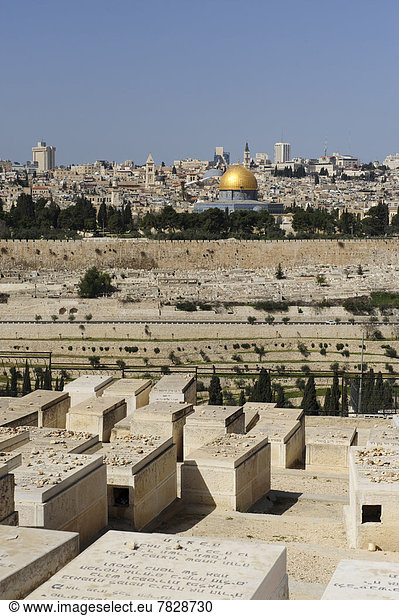 Jerusalem  Hauptstadt  Religion  Naher Osten  Grabmal  Judentum  Friedhof  Felsendom  Israel