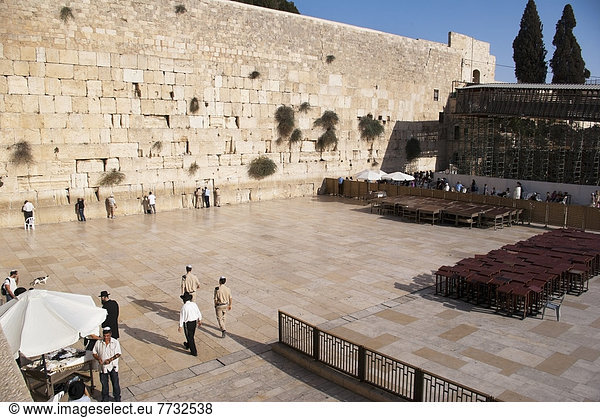 Jerusalem  Hauptstadt  weinen  Mann  Wand  gehen  Gebet  Israel