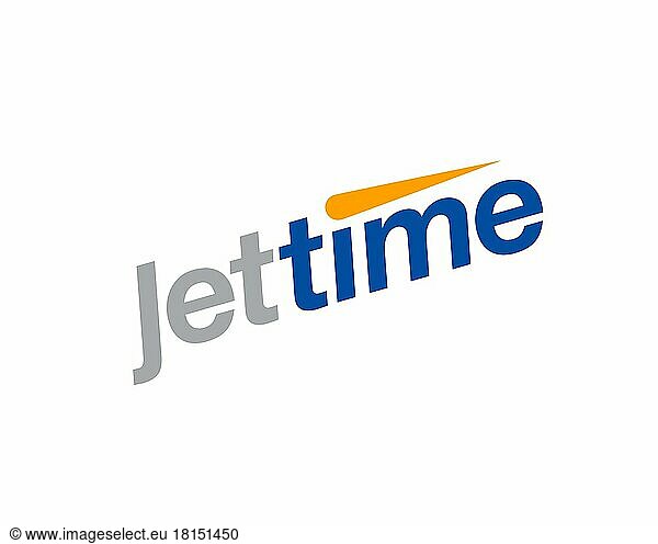 Jet Time  gedrehtes Logo  Weißer Hintergrund