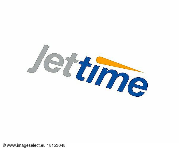 Jet Time  gedrehtes Logo  Weißer Hintergrund B