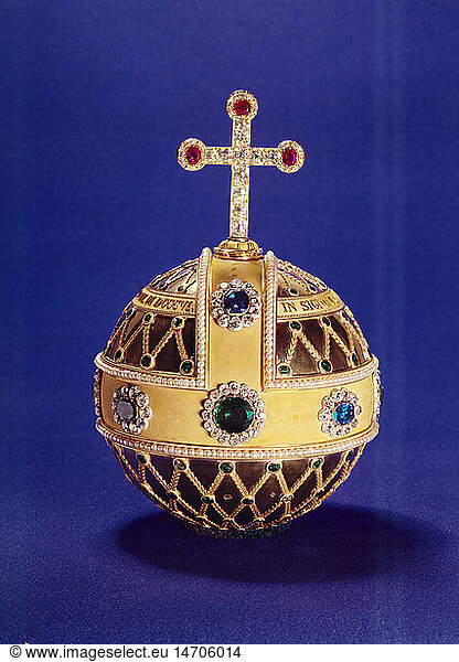 jewellery  Bavaria  crown jewels  Bavarian globus cruciger  by Martin-Guillaume Biennais  Paris 1806/1807