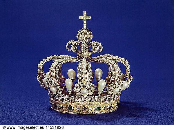 jewellery  Bavaria  crown jewels  crown of the queen  made by Charles Percier and Martin-Guillaume Biennais  Paris 1806/1807