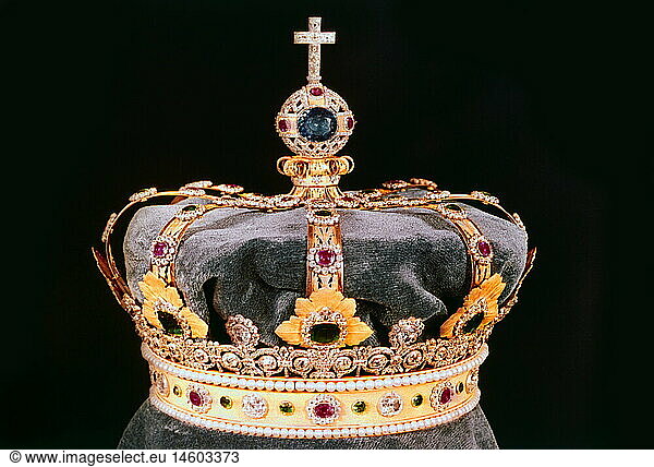 jewellery  crown jewels  Bavarian Royal Crown  made by Charles Percier and Jean Baptiste de Lasne  Paris 1806/1807