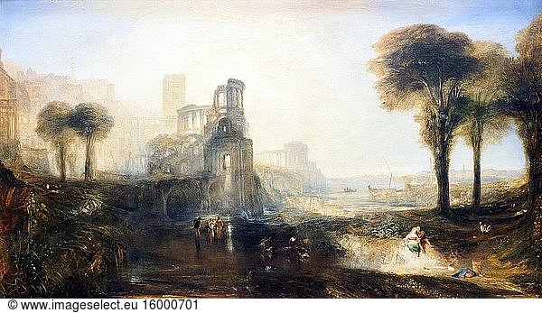 JMW Turner 1775- 1851. Caligula's Palace and Bridge. exhibited 1831. Oil on canvas.