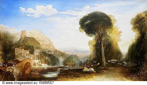 JMW Turner 1775-1851. Palestrina - Composition 1828  exhibited 1830. Oil paint on canvas.
