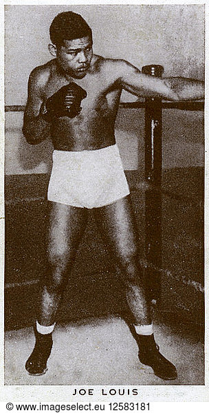 Joe Louis  amerikanischer Boxer  1938. Künstler: Unbekannt