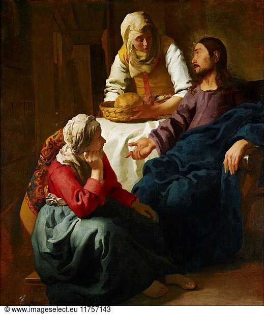 Johannes (Jan) Vermeer - Christ in the House of Martha and Mary - National Galleries of Scotland.