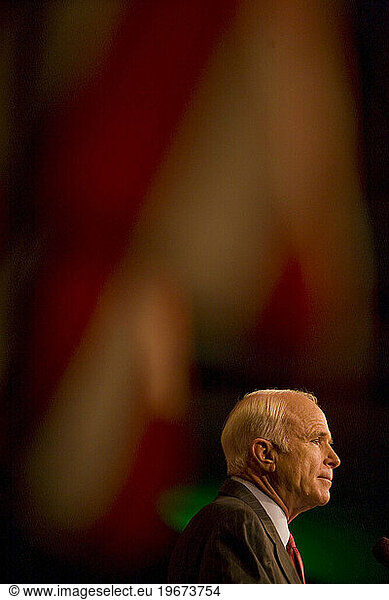 John McCain gives a keynote address in Washington  DC.