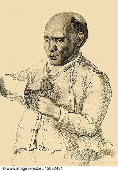 John Smith  besser bekannt unter dem Namen Buckhorse   1822. Schöpfer: Robert Cooper.