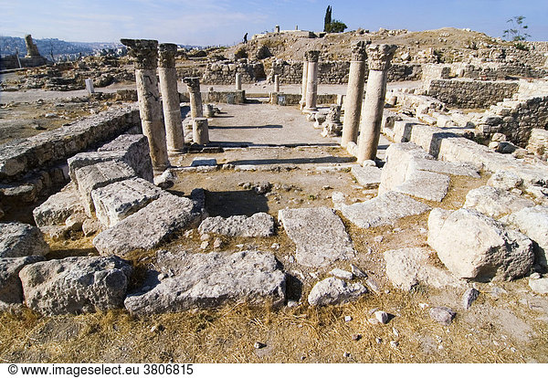 Jordanien Amman Zitadelle Jebel el-Qala byzantinische Kirche