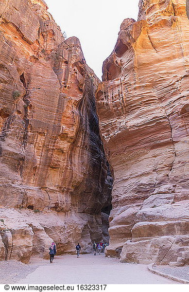 Jordanien  Petra  Der Siq  Eingang zur Felsenstadt
