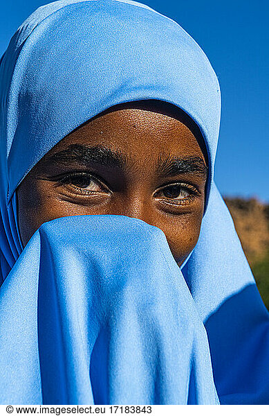 Junges Tuareg-Mädchen  Oase von Timia  Air Mountains  Niger  Afrika