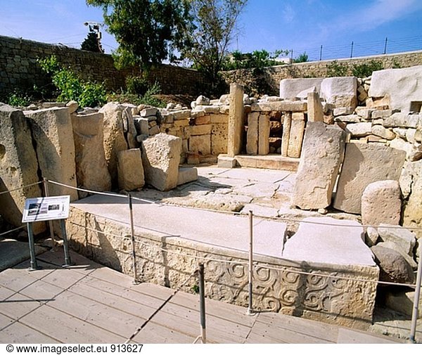 Jungsteinzeitliche Tempel Ruinen. Tarxien. Malta