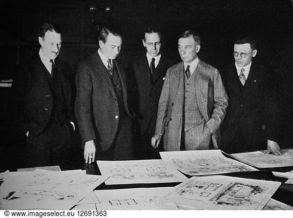 Jury for the Lehigh Portland Cement Home Competition  1926. Artist: Unknown.