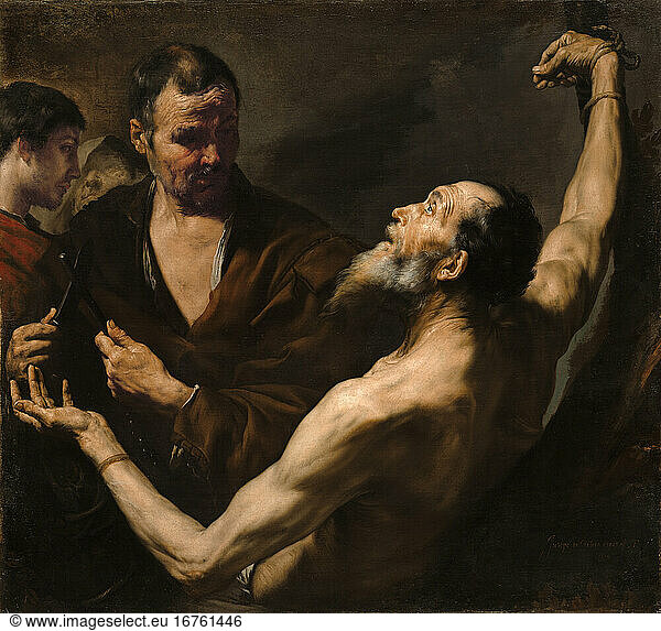 Jusepe de Ribera 1591–1652. The Martyrdom of Saint Bartholomew  1634. Oil on canvas  104 × 113 cm.
Inv. Nr. 1990.137.1 
Washington  National Gallery of Art.