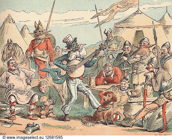 König Alfred im dänischen Lager  um 1884. Künstler: Thomas Strong Seccombe.