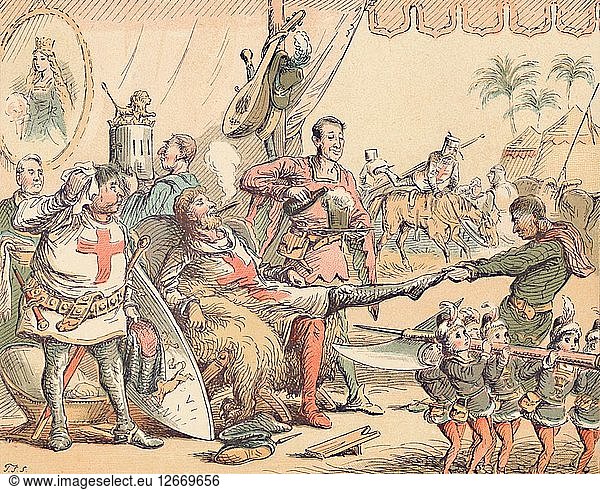 König Richard I. in Palästina  um 1884. Künstler: Thomas Strong Seccombe.