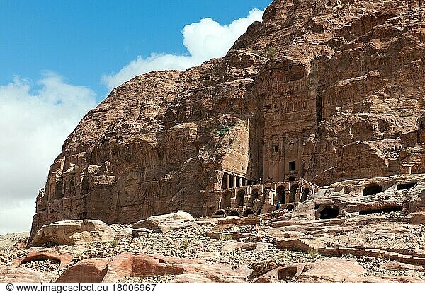 Königsgräber  Kleinasien  Königswand  Archäologischer Park Petra  Felsenstadt Petra  Jordanien  Asien