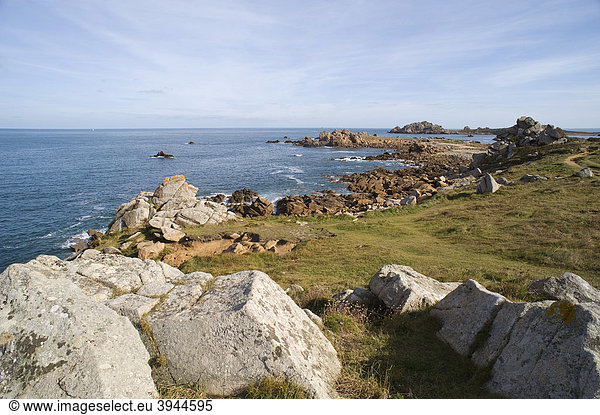Küste bei Le Diben Finistere Bretagne Frankreich Europa