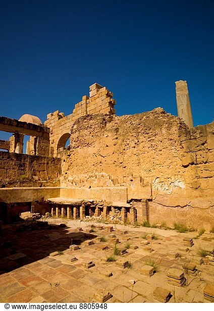 Küste Großstadt Meer Ruine Besuch Treffen trifft Entdeckung 1 UNESCO-Welterbe 2 April Libyen römisch