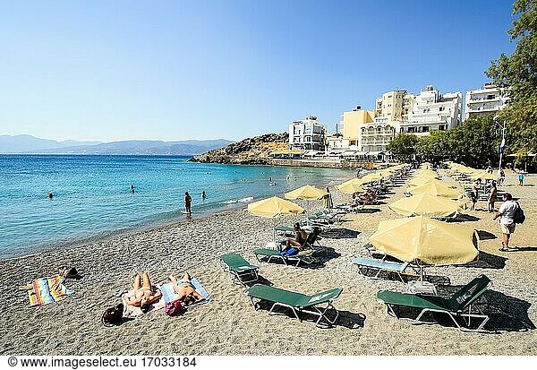 Küste und Strand von Agios Nikolas - Kreta  Griechenland.