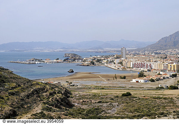 Küstenlandschaft  Übersicht  Puerto de Mazzaron  Costa Calida  Murcia  Spanien  Europa