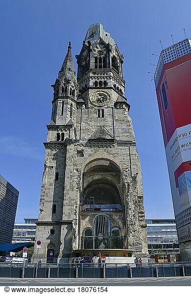 Kaiser Wilhelm Memorial Church  Breitscheidplatz  Charlottenburg  Berlin  Germany  Europe