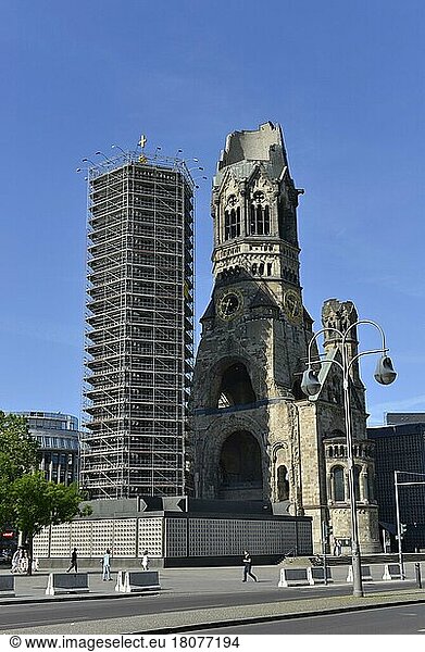 Kaiser Wilhelm Memorial Church  Breitscheidplatz  Charlottenburg  Berlin  Germany  Europe
