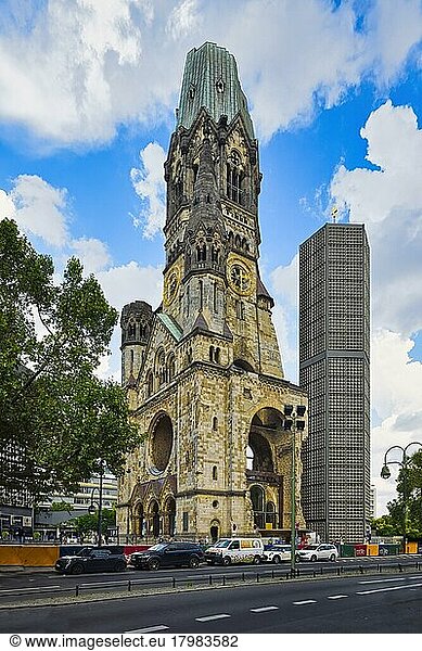 Kaiser Wilhelm Memorial Church  Kurfürstendamm  Charlottenburg  Berlin  Germany  Europe