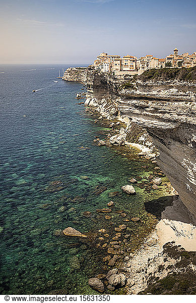 Kalksteinfelsen  Bonifacio  Korsika  Frankreich