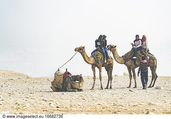 Kamelritte durch die ägyptische Wüste