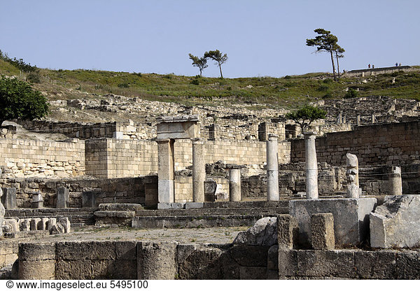 Kamiros oder Kameiros  Ruinen einer antiken hellenistischen Stadt  Rhodos  Griechenland  Europa