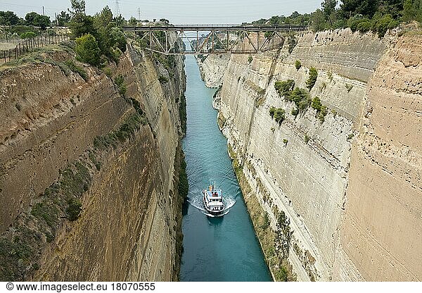 Kanal von Korinth  Peloponnes  Griechenland  Europa