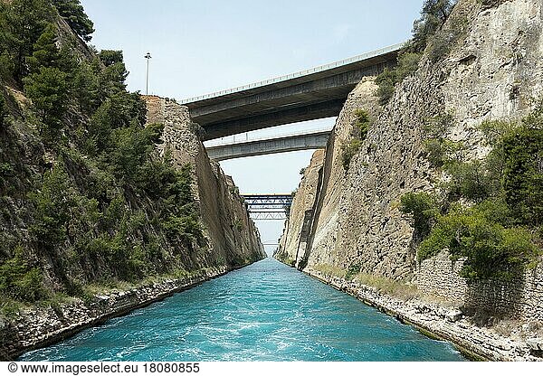 Kanal von Korinth  Peloponnes  Griechenland  Europa