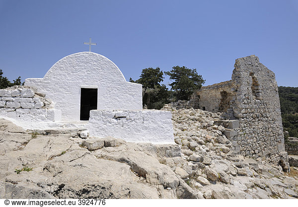 Kapelle  Burgberg MonÛlithos  Rhodos  Griechenland  Europa