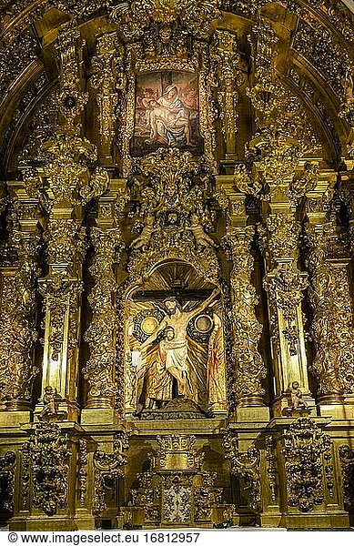 Kapelle des heiligen Christus  Museum für religiöse Kunst und Paläontologie  Kirche San Bartolomé  Atienza  Provinz Guadalajara  Spanien.