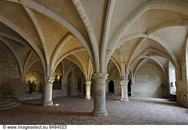 Kapitelsaal  Kulturzentrum  ehemalige Zisterzienserabtei Kloster Royaumont  AsniËres-sur-Oise  DÈpartement Val-d'Oise  Frankreich