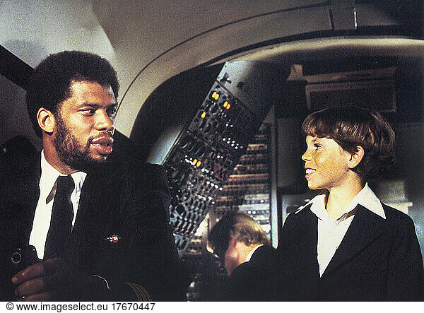 Kareem Abdul-Jabbar  Ross Harris  on-set of the Film  'Airplane!'  Paramount Pictures  1980