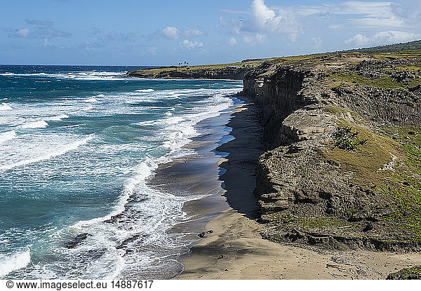 Karibik Niederländische Antillen St. Eustatius Küste