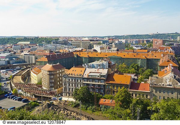 Karlin district  elevated view  Prague  Czech Republic.
