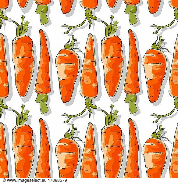 Karotten wiederholende Muster  bearbeitbare Vektor-Vorlage