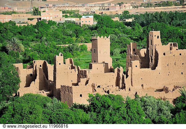 Kasbah in ruins. Kelaa M'gouna. High Atlas. Morocco