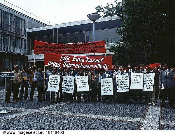 Kassel. Enka. Workers' protest. 80s