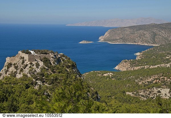 Kastell Kastro bei Monolithos  Rhodos  Dodekanes  Griechenland  Europa