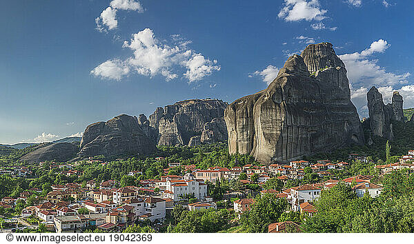 Kastraki village in Meteora mountains  Greece